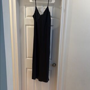 Black Midi Slip dress